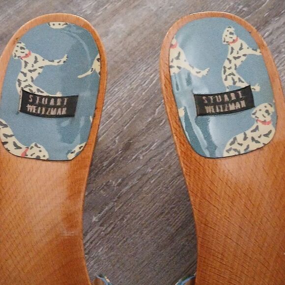 STUART WEITZMAN wooden platform wedge sandals Sz 7 EUC - Picture 4 of 11